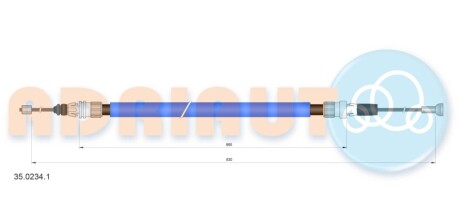Трос ручного гальма лів./пр. PEUGEOT 3008, CITROEN C4 II ADRIAUTO 35.0234.1