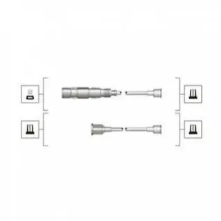 VW К-кт проводів запалювання POLO, GOLF III 1.6 92- MAGNETI MARELLI MSQ0036