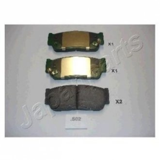 KIA гальмівні колодки задн.SsangYong Kyron,Sorento 02- JAPANPARTS PP-S02AF