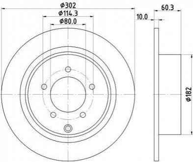 Тормозной диск HELLA 8DD 355 115-491 (фото 1)