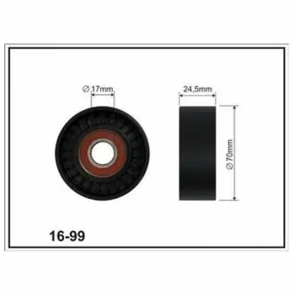 VW натягувач ременя(17x70x24)(пл) 1,9TDI AUDI A3FordSeatSkoda CX CX1699