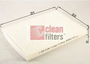 Фільтр салону Caddy 96-04/Golf 92-98/Passat 01-05/Octavia 96-11 CLEAN FILTERS NC2012