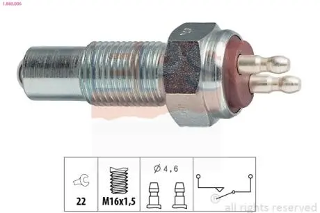 FORD вимикач світла заднього ходу FIESTA -89, Escort -90 EPS 1.860.006
