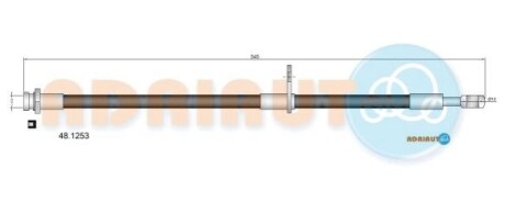 Шланг гальмівний пер. прав. SUZUKI Grand Vitara 1.6 08- ADRIAUTO 48.1253