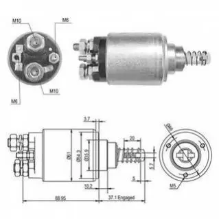 Втягувальне реле стартера DB OM904/906/907 97- MAGNETI MARELLI AME0389