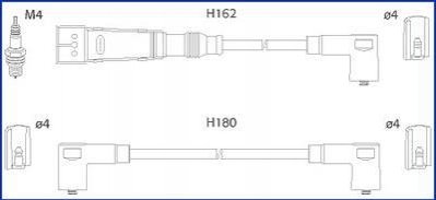 Комплект проводів запалювання HITACHI (HÜCO) 134715
