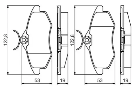 Комплект тормозных колодок, дисковый тормоз BOSCH 0986495268 (фото 1)