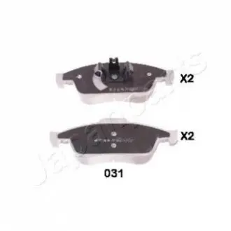 Комплект гальмівних колодок, дискове гальмо JAPANPARTS PA-031AF