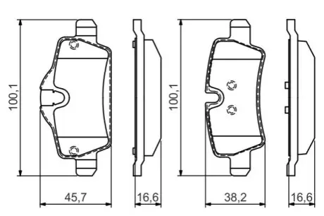 Тормозные колодки дисковые MINI Cooper/One &#039;R&#039;14&gt;&gt; BOSCH 0986495427 (фото 1)