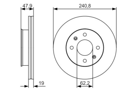 Тормозной диск BOSCH 0986479S18 (фото 1)