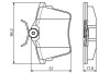 Комплект тормозных колодок, дисковый тормоз BOSCH 0986495090 (фото 1)