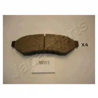Комплект гальмівних колодок, дискове гальмо JAPANPARTS PP-W01AF