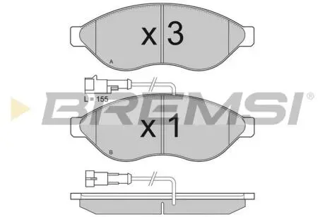Гальмівні колодки пер. Jumper/Ducato/Boxer 06- (1.1-1.5t) BREMSI BP3285