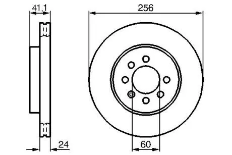 DAEWOO диск гальмівний передній NUBIRA 1.6,2.0 16V 97- BOSCH 0986478286