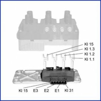 Катушка зажигания HITACHI (HÜCO) 138428