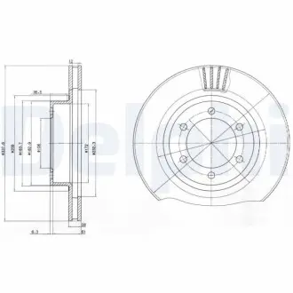 Тормозной диск Delphi BG4052
