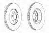 Диск тормозной передний (цена за 1шт.) Peugeot 407, SW 2,2i, 3,0i V6 (04-) (5630 CHAMPION 563031CH-1 (фото 2)