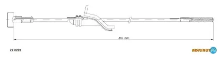 MAZDA трос ручн.гальма задн.Mazda 3 1.6/2.0 04- ADRIAUTO 22.0281