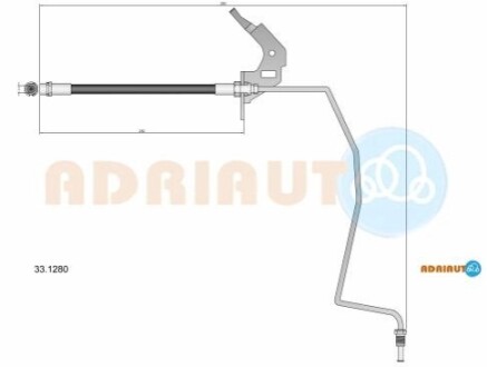 OPEL Шланг гальмівний зад. правий. Astra H (барабан) ADRIAUTO 33.1280