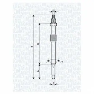 Свічка розжарювання FORD FOCUS 2.0 [062900049304] MAGNETI MARELLI UC41A