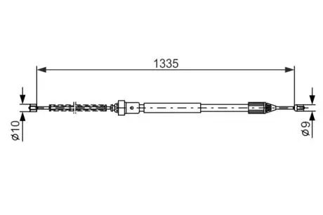 Трос ручного гальма BOSCH 1987477783