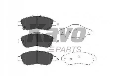 Колодки гальмівні (передні) Honda CR-V 07- KAVO PARTS KBP-2041