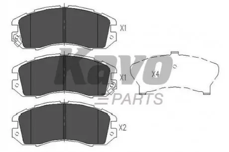 SUBARU гальмівні колодки передн. Impreza,Legacy KAVO PARTS KBP-8010