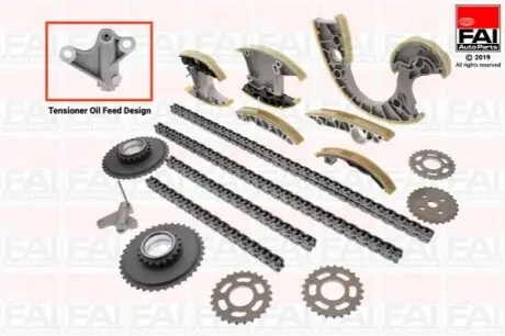 VW К-кт ланцюга ГРМ Audi A4/6/8,Q7,Touareg 2.7/3.0TDI 04- FAI TCK220NG