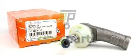 Наконечник тяги рульової (R) Audi A3 96-03/Skoda Octavia 96-10/VW Golf IV 97-05 (L=75mm) (короткий) ASMETAL 17VW1235