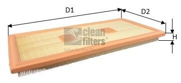 Фільтр повітряний MB E-CLASS (W212)/C-CLASS (W204) 3.5 11- CLEAN FILTERS MA3481 (фото 1)