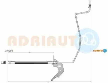 OPEL Шланг гальмівний зад. Лев. Astra H (барабан) ADRIAUTO 33.1279