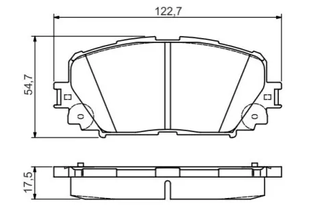 Комплект гальмівних колодок, дискове гальмо BOSCH 0986495109 (фото 1)