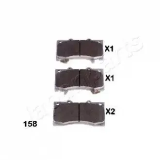 NISSAN гальмівні колодки передн.Patrol 5.6 10- JAPANPARTS PA-158AF