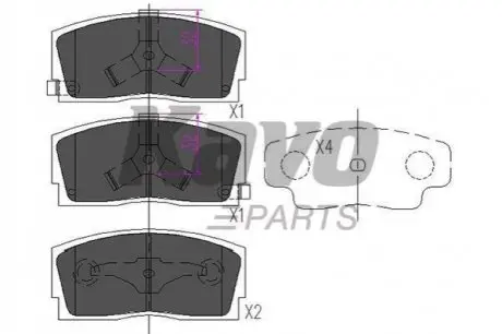 DAIHATSU Тормозные колодки передн.Applause 89- KAVO PARTS KBP-1501