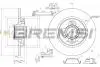 Гальмівний диск зад. Berlingo/Partner 08- (з підшипником) BREMSI CD7735S (фото 1)