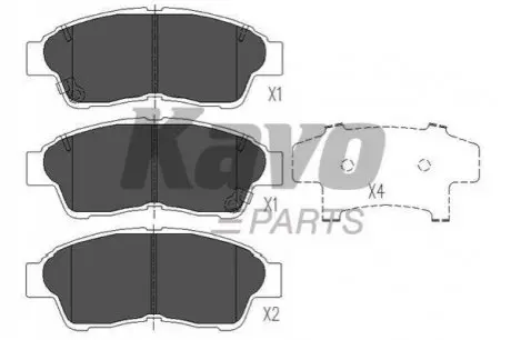 Колодки гальмівні (передні) Toyota Camry/Corolla 91-01 KAVO PARTS KBP-9005