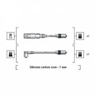 Високовольтні дроти AUDI A4 VW PASSAT MAGNETI MARELLI MSK1270