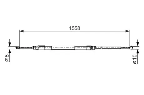 Трос ручного гальма зад. Л/П BMW X1 2009- 1560/770 BOSCH 1987482368
