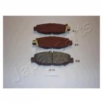 Комплект тормозных колодок, дисковый тормоз JAPANPARTS PP-212AF