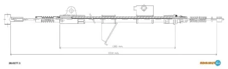 NISSAN Трос ручного тормоза лев. TERRANO II 93- ADRIAUTO 28.0277.1