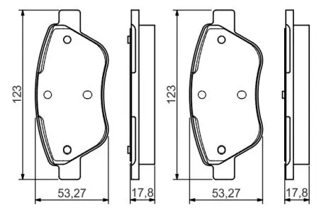 Комплект тормозных колодок, дисковый тормоз BOSCH 0986495102 (фото 1)