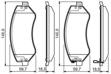 Колодки гальмівні дискові BOSCH 0986495117 (фото 1)