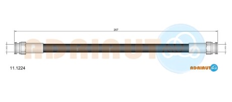 FIAT шланг гальмівний задн. внутрішній. Fiorino -94 ADRIAUTO 11.1224