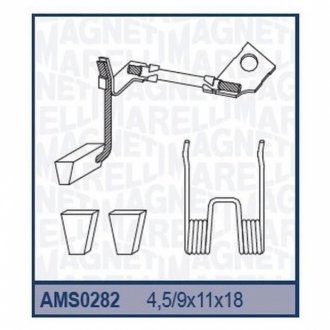 Щітки стартера (12V 4,5/9x11x18) D6R7 MAGNETI MARELLI AMS0282