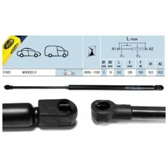 FORD амортизатор багажника Mondeo 93- MAGNETI MARELLI GS0174
