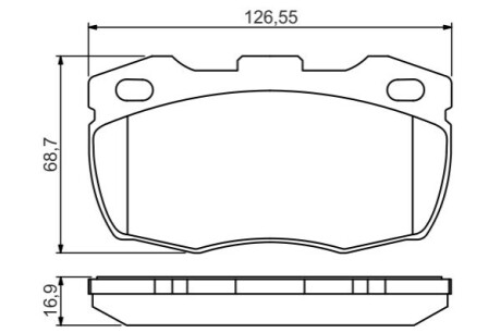 Комплект гальмівних колодок, дискове гальмо BOSCH 0986495269 (фото 1)