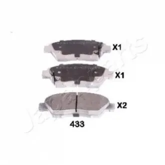 HONDA гальмівні колодки дискові Civic 91- JAPANPARTS PA-433AF (фото 1)