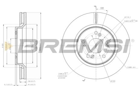 Гальмівний диск перед. Honda CR-V III/IV 06- (293x28) BREMSI CD7820V