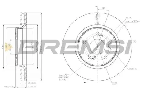 Гальмівний диск перед. Honda CR-V III/IV 06- (293x28) BREMSI CD7820V