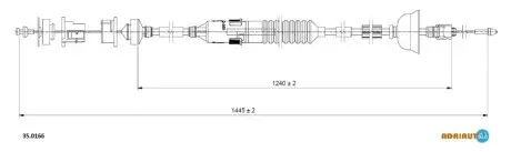 PEUGEOT трос зчеплення 405 93- (автом.рег.) ADRIAUTO 35.0166